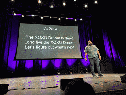 "It's 2024: The XOXO Dream is dead; Long live the XOXO Dream; Let's figure out what's next" – Darius Kazemi"